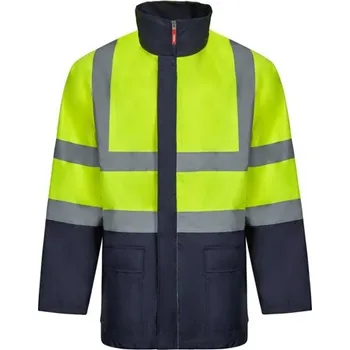 VL JUNO. Dvoubarevná parka 4v1 (180g/m²), z polyesteru (100%) s PU zátěrem - Modrá / Žlutá / S