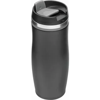 Termohrnek Dvoustěnný Cestovní Termohrnek Dark Crema - Černá / Šedá