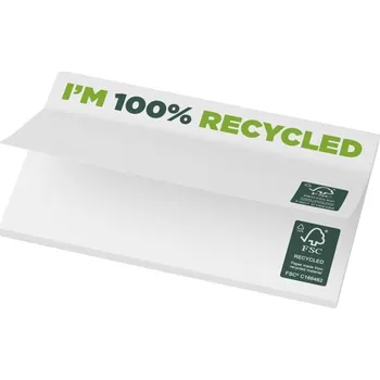 Samolepící bloček Recyklované lepicí poznámky 127 x 75 mm Sticky-Mate® - Bílá / 25 stran