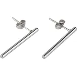Náušnice tyčinky z nerezové oceli - stříbrná