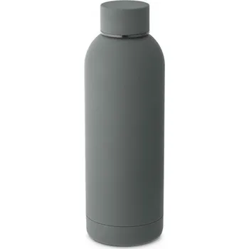 Termohrnek ODIN. Dvoustěnná nerezová (36% recyklace) vakuově izolovaná láhev 550 mL - Tmavě Šedá