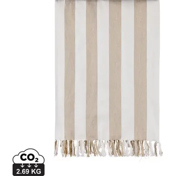 Hamam osuška VINGA Ornos z GRS - Béžová / Bílá