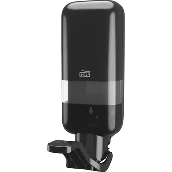 Dávkovač mýdla Dávkovač Tork S-Box s loketní pákou, na pěnové, tekuté mýdlo a dezinfekce, černý, S4
