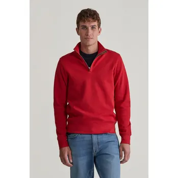 Pánská mikina MIKINA GANT SACKER RIB HALF ZIP DRAGON RED