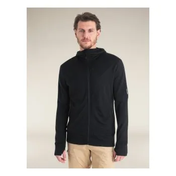 Icebreaker Mens Merino 260 Quantum IV LS Zip Hoodie, Black
