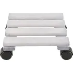 Podložka pod květináč PLANT TROLLEY, dřevěná, s kolečky, 24cm, světlá|přírodní|Esschert Design