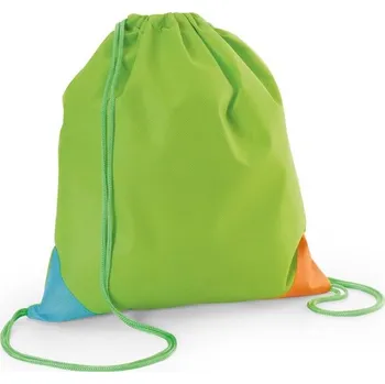Městský batoh BISSAYA. Taška se stahovací šňůrkou z netkané textilie (80 g/m²) - Světle Zelená