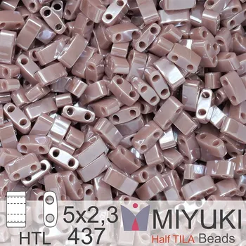 Korálek Korálky Miyuki Half Tila. Barva Opaque Mauve Luster HTL 437. Balení 3g.