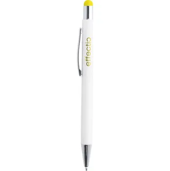 Kuličkové pero Wirly - Žlutá / Bílá