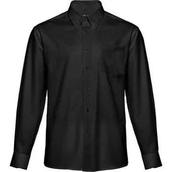 Pánská košile THC TOKYO. Pánská oxfordská košile s dlouhým rukávem - Černá / XL