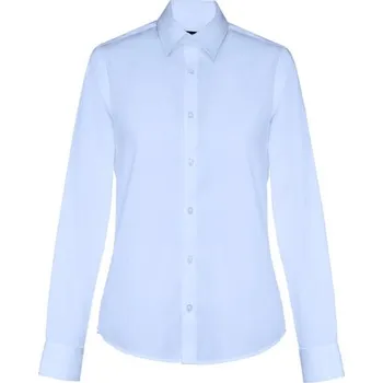 Dámská košile THC PARIS WOMEN. Dámská popelínová košile s dlouhým rukávem - Světle Modrá / M