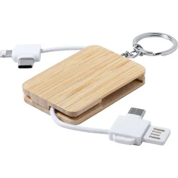 Přívěšek na klíče s USB nabíjecím kabelem Edulis