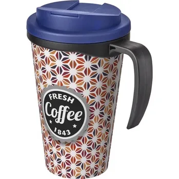 Termohrnek Termo hrnek 350 ml Brite-Americano Grande s uzávěrem odolným proti rozlití - Černá / Modrá