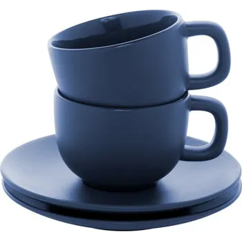 Sada šálků na cappuccino Caturra Plus - Tmavě Modrá