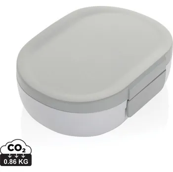 Svačinový box Krabička na jídlo Avira Atlas 700ml z RCS recykl. plastu - Bílá / Šedá