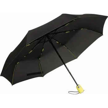 Deštník Větruodolný, Kapesní Deštník Streetlife S Automatickým Otevíráním/Zavíráním - Černá / Žlutá