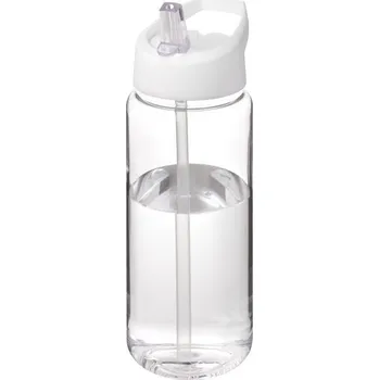 Láhev Sportovní lahev H2O Active® Octave Tritan™ o objemu 600 ml s víčkem s hubicí - Průhledná čirá / Bílá