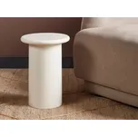 Konferenční stolek bílý MDF kulatý tvar malý konferenční stolek moderní skandinávský styl obývací pokoj Beliani