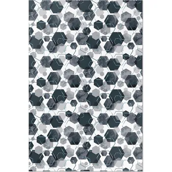 Obraz Dekorativní vinylový Koberec do obýváku Akvarelové a lineární šestiúhelníky 60x90 cm