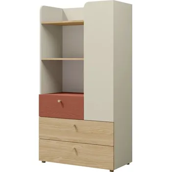Knihovna Knihovna Yuva R6 béžová/dub/korál