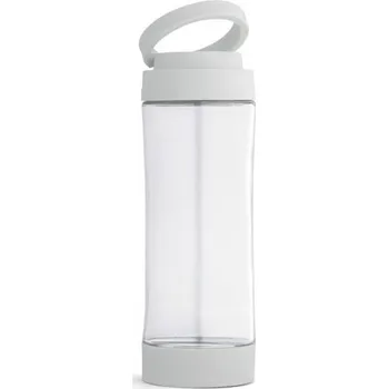 QUINTANA. Skleněná sportovní láhev s PP uzávěrem 390 ml - Světle Šedá