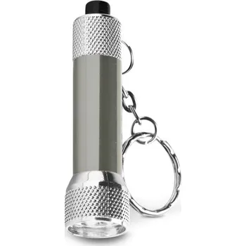 LERGAN. Hliníková klíčenka se třemi LED světly - Ocelově Šedá