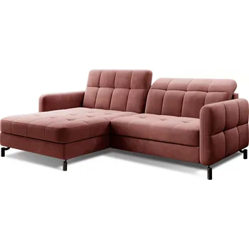 Sedací souprava Rohová rozkládací sedací souprava LORELLE 225 cm Kronos 29 růžová levá