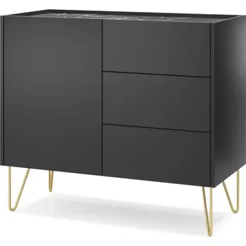 Komoda Komoda Harmony Va KSZ 97 cm černá/černý mramor