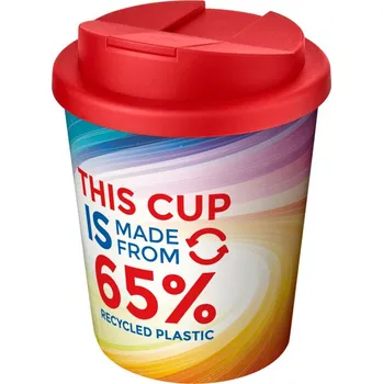 Hrnek s tepelnou izolací Brite-Americano Espresso Eco odolný proti rozlití a objemem 250 ml - Červená