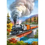 Castorland puzzle Kreslený vlak přejíždějící nad řekou, 500 dílků