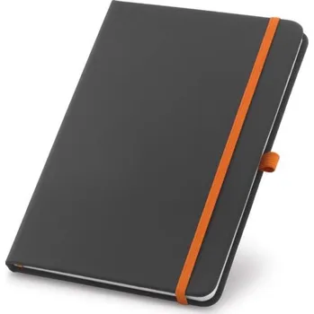 Zápisník CORBIN. Zápisník A5 z PU s linkovanými listy - Oranžová