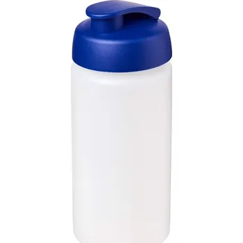 Láhev Sportovní láhev s vyklápěcím víčkem Baseline® Plus grip 500 ml - Průhledná / Modrá
