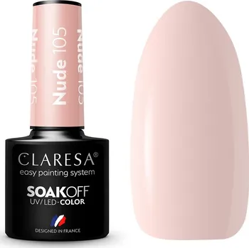 Lak na nehty CLARESA_Soak Off UV/LED Nude Hybridní lak 105 5g