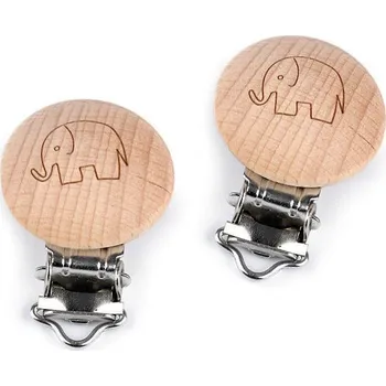 Dětský klip dřevěný Slon