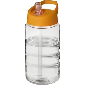 Sportovní láhev s&nbsp;víčkem s&nbsp;hubičkou H2O Bop 500 ml - Průhledná / Oranžová