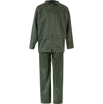 Pláštěnka VL SEDNA. Oblek do deště (225 g/m²), dvoudílný z polyesteru (100 %) s PVC zátěrem - Zelená / M