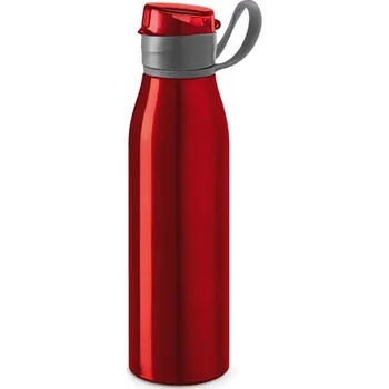 Láhev KORVER. Hliníková sportovní láhev o objemu 650 ml - Červená