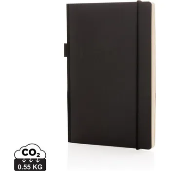 Zápisník Poznámkový blok A5 s tvrdou vazbou a kapsou - Černá