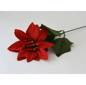 umělá květina Umělý květ - Vánoční hvězda červená 1 ks