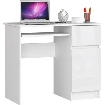 Psací stůl Psací stůl PIXEL bílá lesklá - pravá 90x77cm