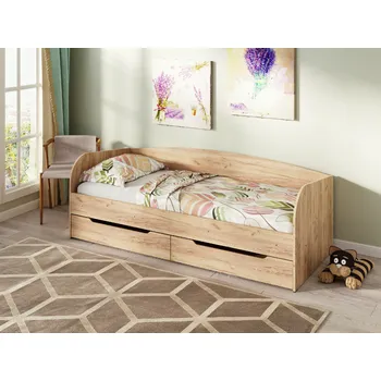 Postel Slevadoma Dětská postel SONYA-3, 80 x 190 cm, se zásuvkami Barva: Dub tacho