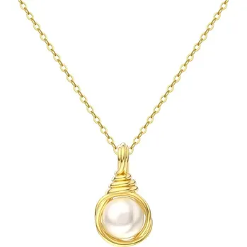 Řetízek Majya Stříbrný řetízek s přívěskem EUGENIE pozlacený Ag/; ≤1,92 g 11647