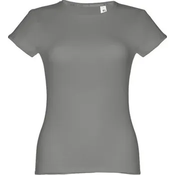 Dámské tričko THC SOFIA. Dámské bavlněné tričko s páskem - Šedá / XL