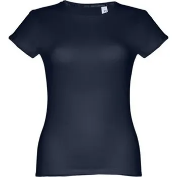 Dámské tričko THC SOFIA. Dámské bavlněné tričko s páskem - Tmavě Modrá / XXL