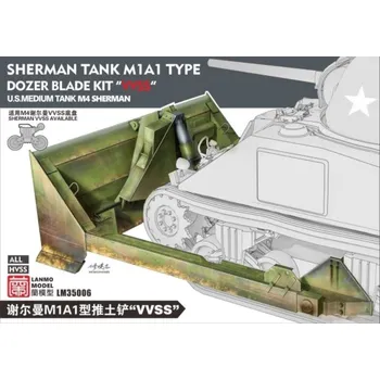 Plastikový model LANMO Model 1/35 Sherman Tank M1A1 Dozer Blade "VVSS"