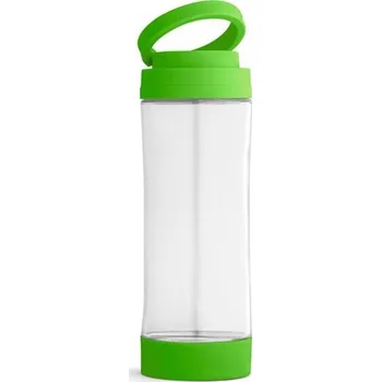QUINTANA. Skleněná sportovní láhev s PP uzávěrem 390 ml - Světle Zelená