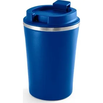 Termohrnek PHELPS. Cestovní hrnek z nerezové oceli a PP 470 ml - Modrá