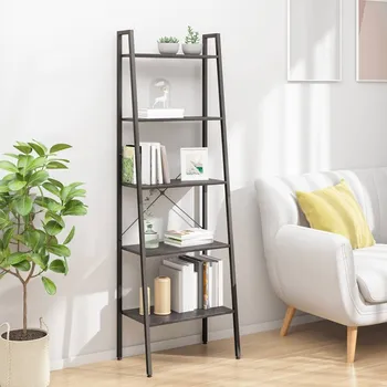 Knihovna vidaXL 5patrová stojící police černá 56 x 35 x 174 cm