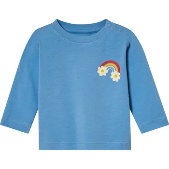 Dívčí tričko lupilu® Dívčí triko s dlouhými rukávy s BIO bavlnou (modrá, 62/68)