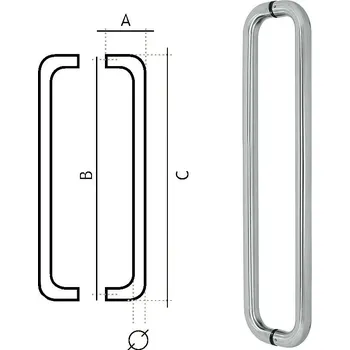 Madlo do koupelny 81300425 jednostranné Madlo